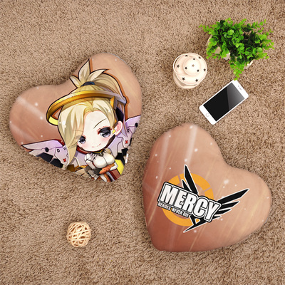 Overwatch Soldier Cartoon Version Cushion Ow Hold Love Heart Pillow