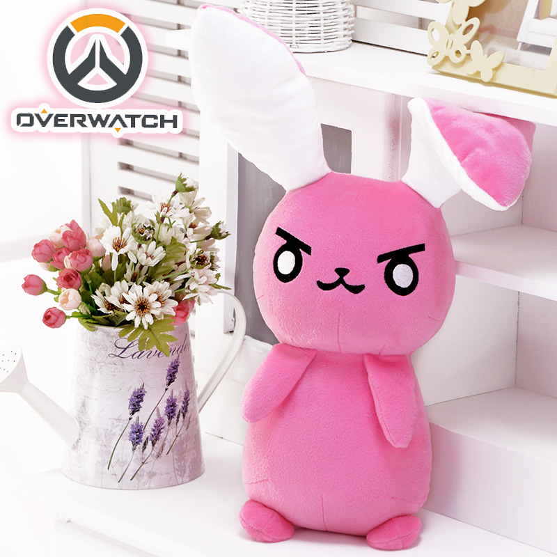 Overwatch D.va Rabbit Cute Pink Plush Toy Hold Pillow Ow Accessories