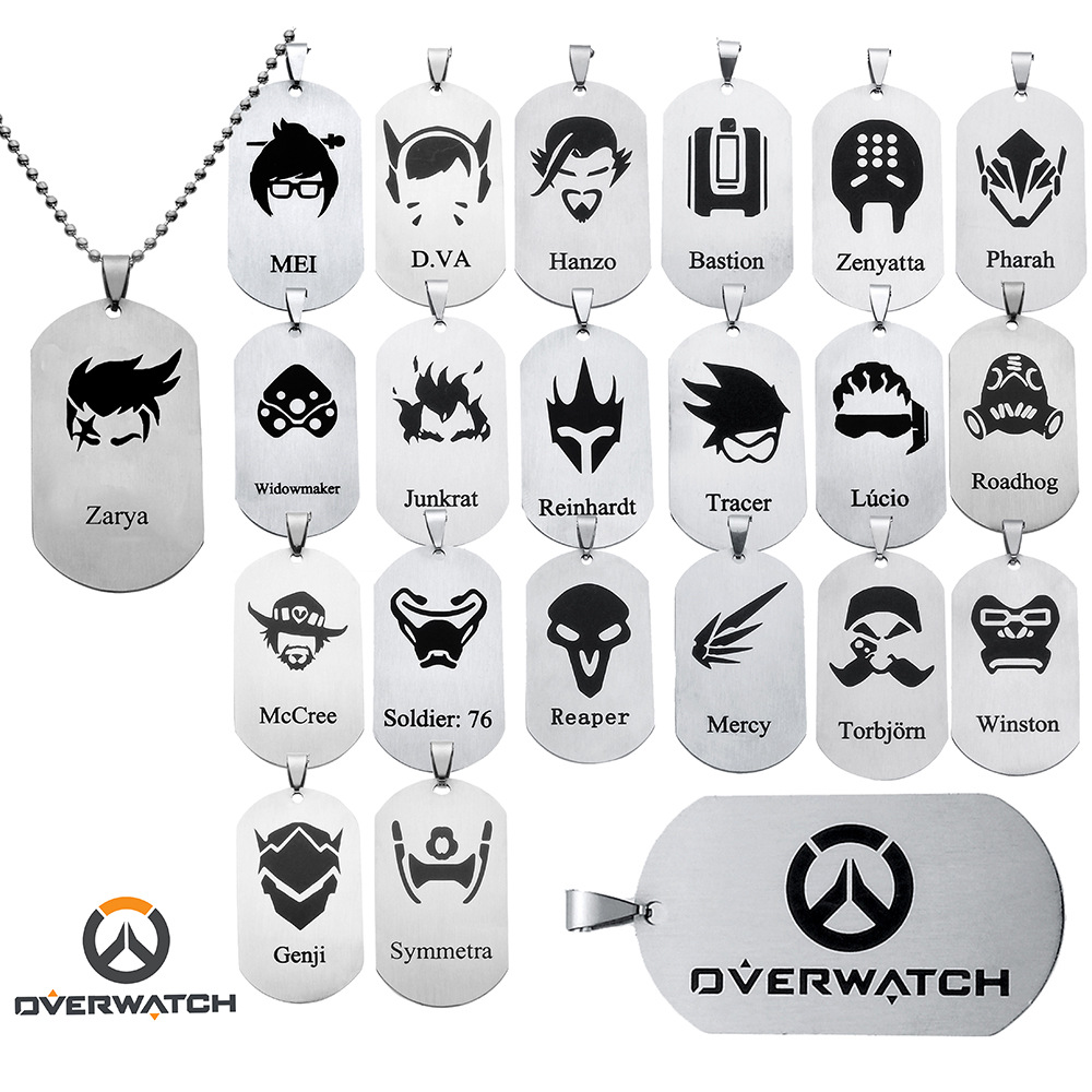 Overwatch 21 Logo Stainless Steel Necklace OW Accessories
