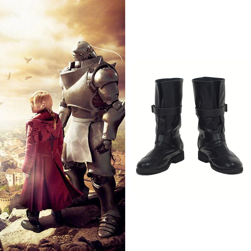 Film Fullmetal Alchemist Edward Elric Cosplay Shoes Boots