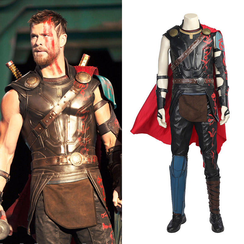 Marvel Thor: Ragnarok Thor Odinson Cosplay Kostuum Volledige set Carnaval Halloween