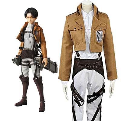 Fantasias de Attack On Titan Levi Ackerman the Recon Corps Cosplay