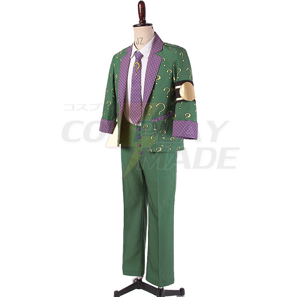Batman: Arkham City The Riddler Dr.Edward Nigma Outfit Cosplay Costume