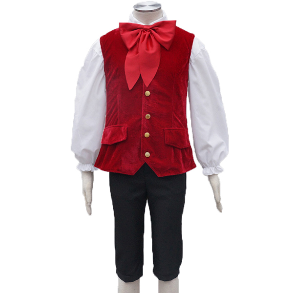 Beauty and the Beast LeFou Cosplay Costume Red