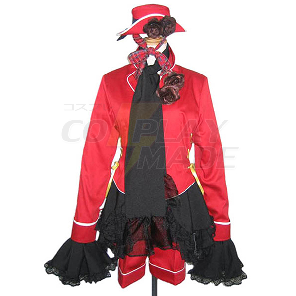 Black Butler Ciel Phantomhive Rood Boy Lolita Cosplay Kostuum