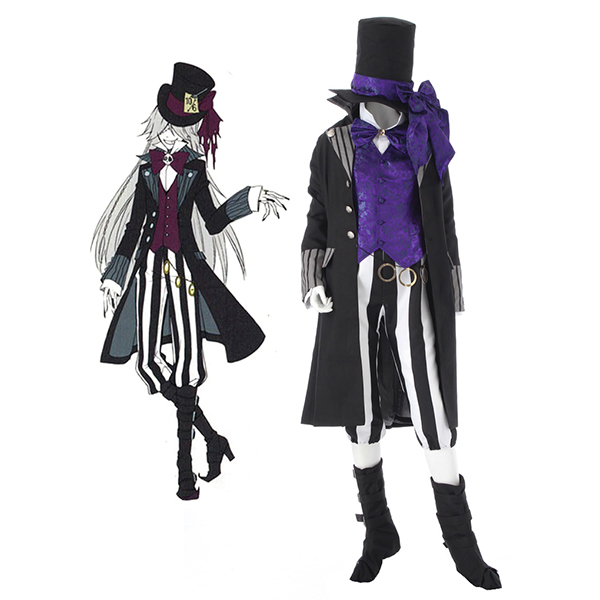 Disfraces Negro Butler Kuroshitsuji Grim Reapers Undertaker Cosplay