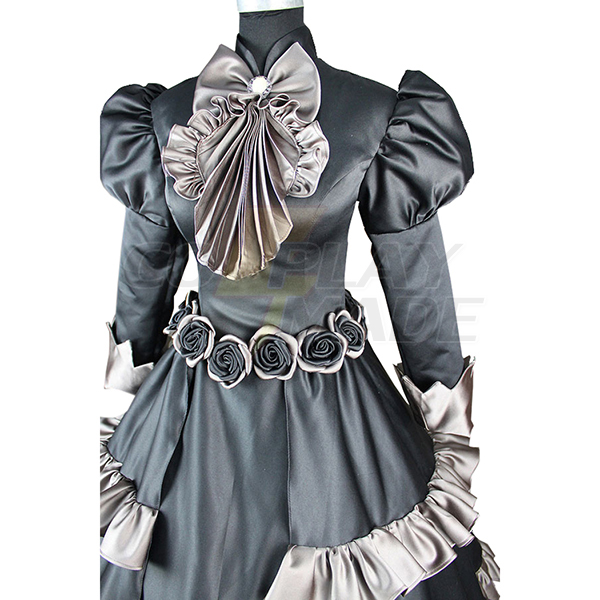 Costumi Black Butler Queen Victoria Nero Lolita Vestito Cosplay