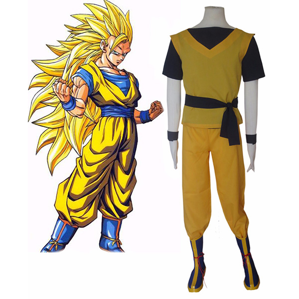 Dragon Ball Z Super Saiyan Son Goku KongFu Uniform Cosplay Costume