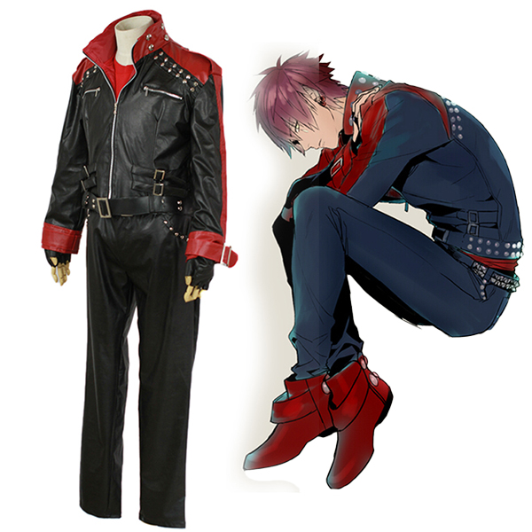 DMMD Dramatical Murder Mizuki Cosplay Kostuum for Leather Jacket