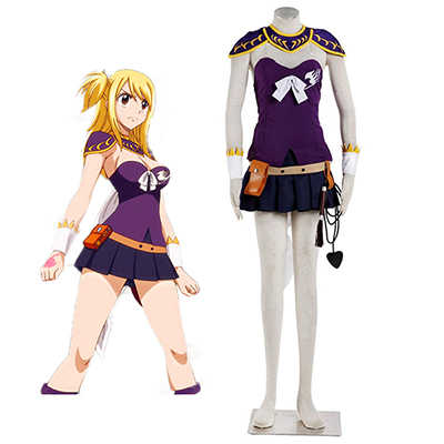 Fairy Tail Lucy Cosplay Costume Purple Tailor Made Any Size