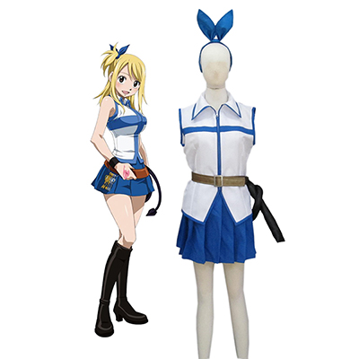 Costume Fairy Tail Lucy Heartfilia Blanc Robes Cosplay Déguisement