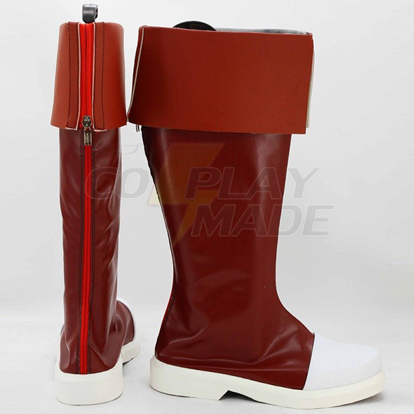Fairy Tail Wendy Marvell Cosplay Boots Custom Made Red Shoes