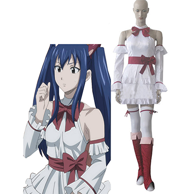 Fairy Tail Wendy Marvell Jurk Cosplay Kostuum Handgemaakt