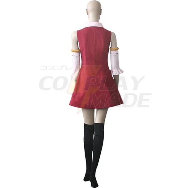 Fairy Tail Youth Lisanna Strauss Red Dress Cosplay Costume
