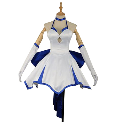 Fate Zero Saber Kjole Cosplay Kostyme Karneval Klær