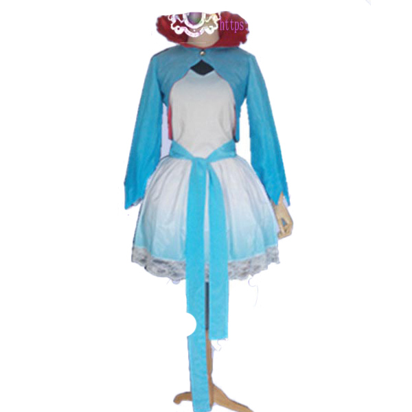 Anime RWBY White Weiss Schnee Cosplay Costume Printting Dress