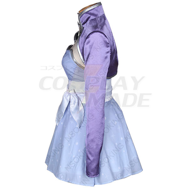 Anime RWBY White Weiss Schnee Cosplay Costume with Earring