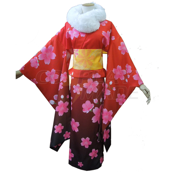 Gintama Kagura kimono Cosplay Kostuum