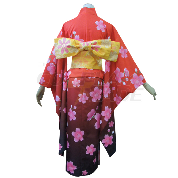 Gintama Kagura kimono Cosplay Kostuum