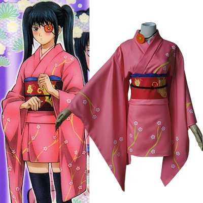 Gintama Kyuubei Yagyuu Kimono Cosplay Kostuum