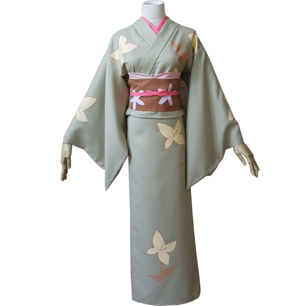 Gintama Okita Mitsuba Kimono Cosplay Costume