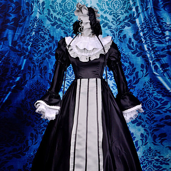 Costumi Gosick Victorique De Blois Nero Lolita Vestito Cosplay