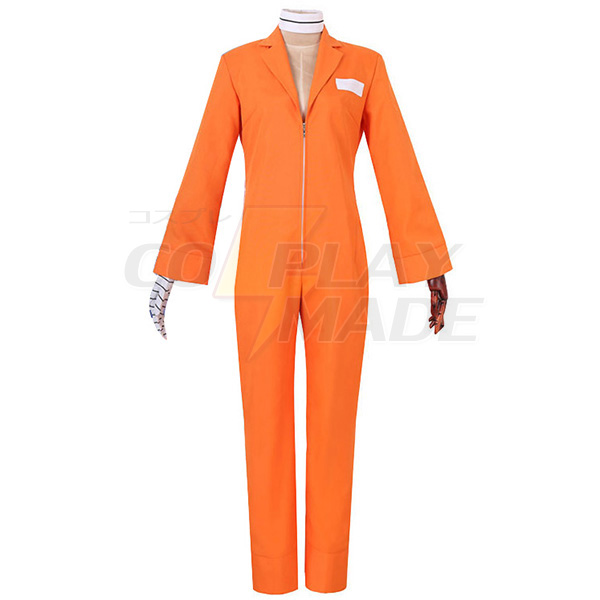Nanbaka NO.25 Niko Rock Jail Uniform Cosplay Kostuum Orange Anime