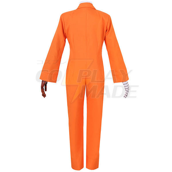 Nanbaka NO.25 Niko Rock Jail Uniform Cosplay Costume Orange Anime