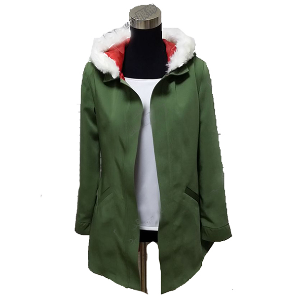 Noragami Yukine Olive Green Hooded Jacket Cosplay Costume Anime