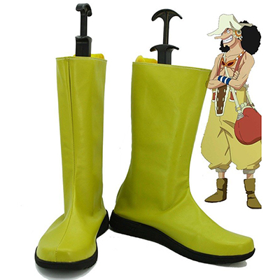 One Piece Anime Usopp Cosplay Chaussures Bottes Jaune Carnaval