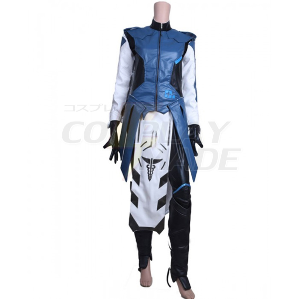 Overwatch Spel OW Cobalt Mercy Cosplay Kostuum Speciaal Gemaakt