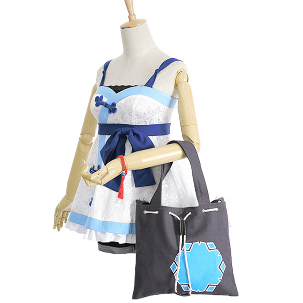 Overwatch Game Mei Cosplay Costume top+pant+bag with Hair Accessory