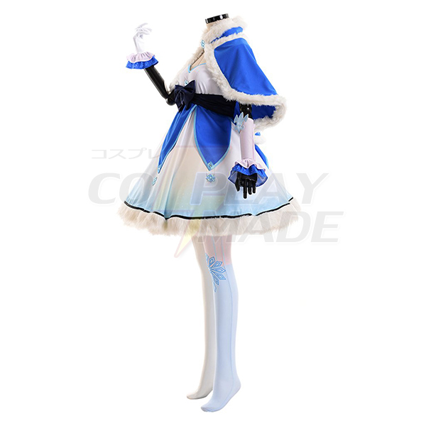 Overwatch Custom Made Mei Dress Cloaks Gloves Stocking Costume Cosplay