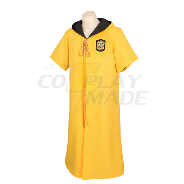 Harry Potter Quidditch Robes Hufflepuff Robes Yellow Color Cape Costume
