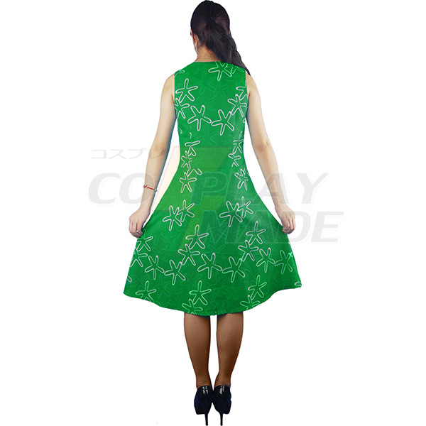 Inside Out Disgust Dress Carnival Halloween Anime Comic Cosplay Costume