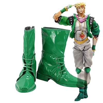 JoJo's Bizarre Adventure 2 Caesar Anthonio Zeppeli Boots Cosplay Shoes Green Boots Custom Made