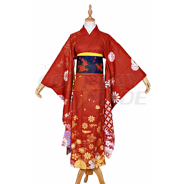 Kantai Collection Kai Ni Yuudachi kimono cosplay Kostume