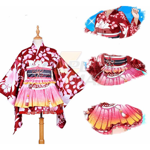 Love Live! Nishikino Maki Kimono Cosplay Costumes