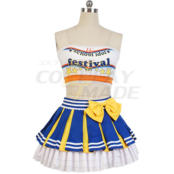 Costumi Love Live! Eli Ayase Cheerleaders Uniforme Cosplay