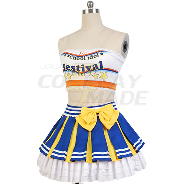 Costumi Love Live! Eli Ayase Cheerleaders Uniforme Cosplay