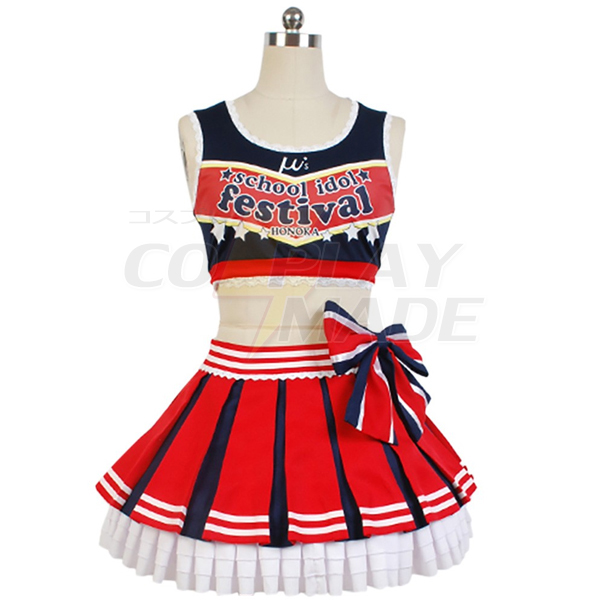 Costumi Love Live! Honoka Kousaka Cheerleaders Uniforme Cosplay