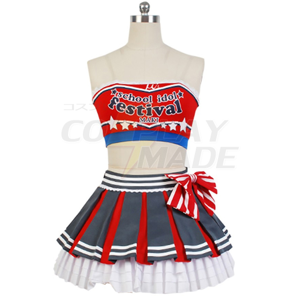 Love Live! Maki Nishikino Cheerleaders Uniform Cosplay Kostuum