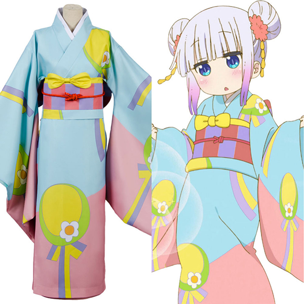 Miss Kobayashi-san Dragon Maid Kanna Kamui Kimono Cosplay Kostume
