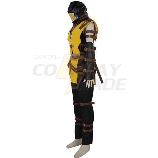 Mortal Kombat Scorpion Hanzo Hasashi Mask Cosplay Costume