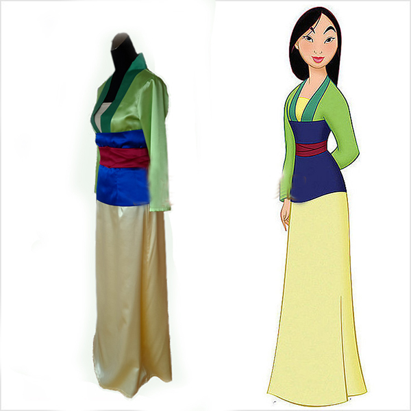Mulan Princess Coaplay Kostuum Custom Jurk Vrouw Kleding