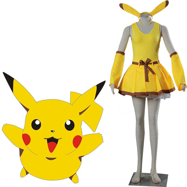 Pocket Monsters Pikachu Cosplay Kostume Halloween
