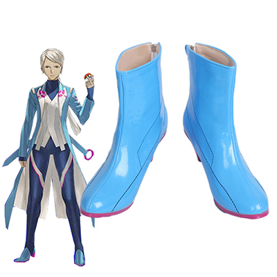 Pokemon Go Blanche Team Mystic Team Leader Cosplay Boots Shoes Custom Made