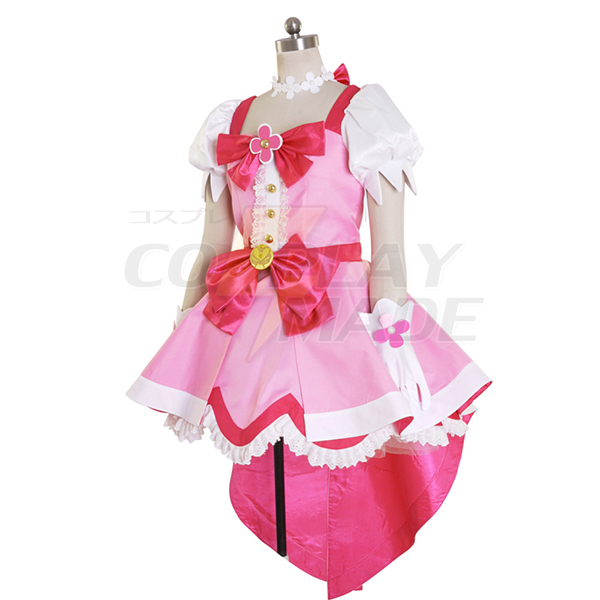 Halloween Women\'s Go! Princess PreCure Cure Flora Party Dress Cosplay Costume