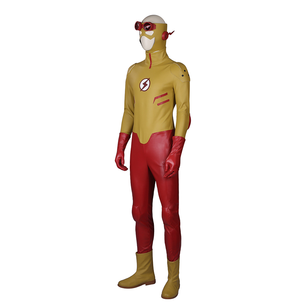 Young Justice Wally West Kid Flash Cosplay Kostume Fastelavn