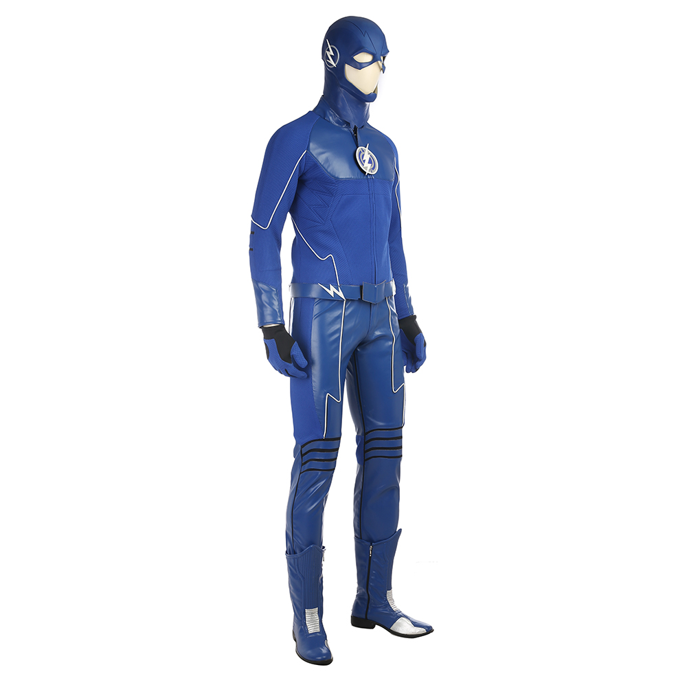 Justice League The Flash Barry Allen Blue Cosplay Kostume Fastelavn